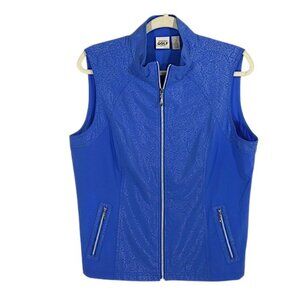 Chico's Zenergy Golf Vest Size 2 (12) Embossed Like New